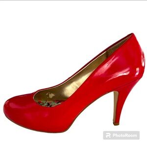 Red madden girl heels patent leather heels Sexy